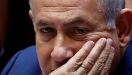 Israeli Prime Minister Benjamin Netanyahu sits at the plenum at the Knesset, Israel's parliament, in Jerusalem May 30, 2019. Reuters/Ronen Zvulun