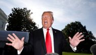 U.S. President Donald Trump speaks to the news media as he departs for travel to Colorado from the White House in Washington, U.S., May 30, 2019. REUTERS/Kevin Lamarque