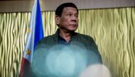 FILE PHOTO: Philippines President Rodrigo Duterte arrives to greet the U.S. Secretary of State Mike Pompeo at Colonel Jesus Villamor Air Base in Manila, Philippines, Thursday, February 28, 2019. Andrew Harnik/Pool via REUTERS/File Photo