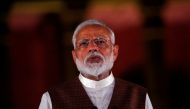 FILE PHOTO: India's Prime Minister Narendra Modi speaks to the media after his meeting with President Ram Nath Kovind, to stake claim to form the new government at the Presidential Palace in New Delhi, India May 25, 2019. REUTERS/File Photo