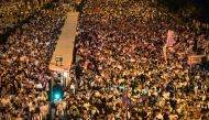 Protesters attend a rally against a controversial extradition law proposal in Hong Kong on June 9, 2019.   AFP / DALE DE LA REY