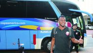 Qatari players arrive in Rio de Janeiro ahead of their opening match of the 2019 Copa America against Paraguay, which will be played at the historic Maracana Stadium in Rio de Janeiro tomorrow.