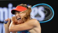 FILE PHOTO: Russia's Maria Sharapova in action during the match against Sweden's Rebecca Peterson during Australian Open in January 16, 2019. REUTERS/Adnan Abidi/File Photo