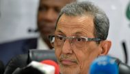 Mohamed Vall Ould Bellal, president of the Independent National Electoral Commission, attends a press conference in Nouakchoot on June 23, 2019. AFP / Sia Kambou 