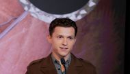 Actor Tom Holland speaks before a ceremony to light the top of the Empire State Building to promote the film, Spider-Man: Far From Home in New York, U.S., June 24, 2019. REUTERS/Lucas Jackson