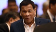 Philippines' President Rodrigo Duterte attends the plenary session of the 34th Association of Southeast Asian Nations (ASEAN) Summit in Bangkok on June 22, 2019. / AFP / Lillian SUWANRUMPHA 