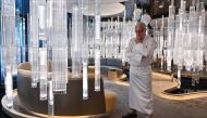 Chef Alain Ducasse posing for a picture at his restaurant Alain Ducasse at the Morpheus hotel in Macau.( AFP / Hector RETAMAL)