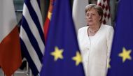 Germany's Chancellor Angela Merkel arrives for European Council Summit at The Europa Building in Brussels, on June 30, 2019. AFP / Kenzo Tribouillard 