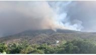  Ash and smoke rises after a volcano eruption started forest fires in Stromboli, Italy, July 3, 2019 in this still image obtained from social media video. Gernot Werner Gruber via Reuters