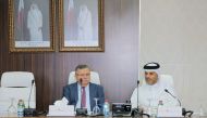 Sheikh Thani bin Ali bin Saud Al Thani (right) and Dr. Minas Khashtadurian, Adviser for QICCA, during the event.