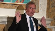 (FILES) In this file photo taken on October 20, 2017 British Ambassador to the US Kim Darroch speaks during an annual dinner of the National Economists Club at the British Embassy in Washington, DC. AFP / GETTY IMAGES NORTH AMERICA / ALEX WONG