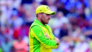 Australia's captain Aaron Finch looks on in the field during the 2019 Cricket World Cup second semi-final between England and Australia at Edgbaston in Birmingham, central England, on July 11, 2019.AFP / Dibyangshu Sarkar