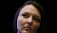 Courtney Wild, who claims she was abused by Jeffrey Epstein when she was a minor, speaks at a news conference on July 16, 2019, in New York City. AFP / Johannes Eisele