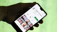 This illustration picture shows FaceApp application displayed on the screen of a smartphone. AFP / Kirill Kudryavtsev 