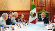 City Mexico's President Andres Manuel Lopez Obrador holds a meeting with a delegation of U.S. lawmakers to talk about the United States-Mexico-Canada Agreement (USMCA) trade deal, at National Palace in Mexico City, Mexico July 19, 2019.  Handout via Reute