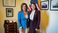 US Speaker of the House Nancy Pelosi poses with Rep. Alexandria Ocasio-Cortez in a photo released by her office after they met in the Speaker's office at the US Capitol in Washington, U.S. July 26, 2019. (Office of House Speaker Nancy Pelosi/via REUTERS)