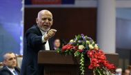 Afghan presidential candidate Ashraf Ghani speaks during the first day of the presidential election campaign in Kabul, Afghanistan, July 28, 2019. REUTERS/Omar Sobhani