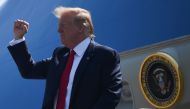 US President Donald Trump arrives in Newport News, Virginia on July 30, 2019, before departing for Jamestown, Virginia to give remarks at the 400th Anniversary of the First Representative Legislative Assembly. (AFP / Andrew CABALLERO-REYNOLDS)