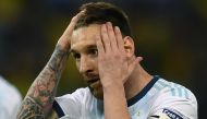In this file photo taken on July 02, 2019 Argentina's Lionel Messi gestures during the Copa America football tournament semi-final match against Brazil at the Mineirao Stadium in Belo Horizonte, Brazil, on July 2, 2019. (AFP / Pedro UGARTE)