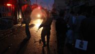 Security forces take security measures at scene after a blast occurred around 7 p.m. in Haji Abbas area and targeted civilians in Herat, Afghanistan on August 5, 2019.  Mir Ahmad Firooz - Anadolu Agency 