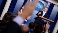 Acting Director of the US Citizenship and Immigration Services Ken Cuccinelli speaks during a briefing at the White House August 12, 2019, in Washington, DC. (AFP / Brendan Smialowski)