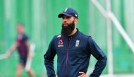 In this file photo taken on June 24, 2019 England's Moeen Ali attends a training session at Lord's Cricket Ground in London. (AFP / Saeed KHAN)