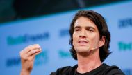 Adam Neumann, CEO of WeWork, speaks to guests during the TechCrunch Disrupt event in Manhattan, in New York City, NY, U.S. May 15, 2017. (REUTERS/Eduardo Munoz/File Photo)