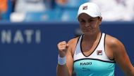  Ashleigh Barty (AUS) reacts to defeating Maria Sakkari (GRE) during the Western and Southern Open tennis tournament at Lindner Family Tennis Center. (Aaron Doster-USA TODAY Sports)