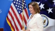 FILE PHOTO: US Speaker of the House Nancy Pelosi is pictured during a news conference in San Salvador, El Salvador, August 9, 2019. (REUTERS/Jessica Orellana/File Photo)