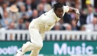 England's Jofra Archer bowls during play on the fifth day of the second Ashes cricket Test match between England and Australia at Lord's Cricket Ground in London on August 18, 2019. ( AFP / Glyn KIRK)