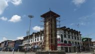 The deserted downtown area of Lal Chowk is seen pictured in Srinagar on August 20, 2019. (AFP / PUNIT PARANJPE)