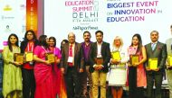 A P Sharma, Principal of Birla Public School, at the 14th World Education Summit in Delhi on August 10.