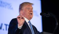 (FILES) In this file photo taken on July 23, 2019 US President Donald Trump addresses the Turning Point USA’s Teen Student Action Summit 2019 in Washington, DC. AFP / NICHOLAS KAMM