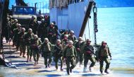 Brazilian Navy soldiers take part in the UNITAS LX naval exercise at the Marambaia Island in Rio de Janeiro, Brazil, on August 27, 2019. AFP / Mauro Pimentel