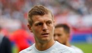 FILE PHOTO:   Real Madrid's Toni Kroos during the warm-up before the match. REUTERS/Leonhard Foeger
