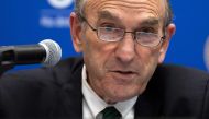 US Special Representative for Venezuela Elliott Abrams speaks about the situation in Venezuela during a press conference at the Organization of American States Headquarters in Washington, DC, on July 12, 2019.  AFP / Saul Loeb