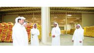 Issa bin Mohammed Al Mohannadi (second, right), Vice-Chairman and Managing Director of Barwa Real Estate, and other officials at the project site.