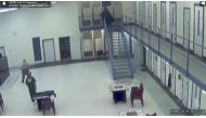 Jerome Hill climbs the stairs at the Chatham County Detention Center shortly before his suicide in Savannah, Georgia, U.S. in this September 30, 2016 handout photo. Chatham County Detention Center/via Reuters