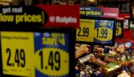 Price tags are pictured at a Ralphs grocery store which is owned by Kroger Co ahead of company results in Pasadena, California, December 1, 2016. Reuters/Mario Anzuoni