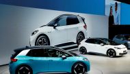 ID.3 pre-production prototype cars are shown during the presentation of Volkswagen's new electric car on the eve of the International Frankfurt Motor Show IAA in Frankfurt, Germany September 9, 2019. REUTERS/Ralph Orlowski