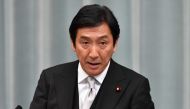 Newly appointed Japanese Economy, Trade and Industry Minister Isshu Sugawara speaks during a press conference at the prime minister's official residence in Tokyo on September 11, 2019. AFP / Toshifumi KITAMURA