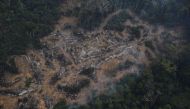 An aerial view of a deforested plot of the Amazon at the Bom Futuro National Forest in Porto Velho, Rondonia State, Brazil, September 3, 2015. Reuters / Nacho Doce
