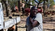 Mount Carmel's newly-appointed manager Simon Shema, 60, poses at the farm in Chegutu, a 1200 hectare commercial farm about 107 kilometres southwest of Harare, on September 10, 2019.  AFP / Tony Karumba
 
