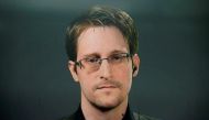 Edward Snowden speaks via video link during a news conference in New York City, U.S. September 14, 2016. Reuters/Brendan McDermid  