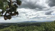 View of the Santa Lucia airbase and its surroundings from a hill above San Lucas Xolox, Mexico, August 20, 2019. Thomson Reuters Foundation/Oscar Lopez