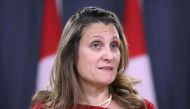 Canada's Foreign Minister Chrystia Freeland speaks during a news conference in Ottawa, Ontario, Canada, December 12, 2018. Reuters/Chris Wattie