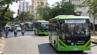 Colombia's city of Cali launches a fleet of 26 electric buses, September 2019. Courtesy of Cali's mayor's office