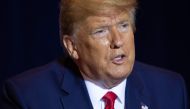 US President Donald Trump speaks prior to meet with Prime Minister Lee Hsien Loong of Singapore during a meeting on the sidelines of the UN General Assembly in New York, September 23, 2019. / AFP / SAUL LOEB 