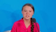 16-year-old Swedish climate activist Greta Thunberg speaks at the 2019 United Nations Climate Action Summit at U.N. headquarters in New York City, New York, US, September 23, 2019. REUTERS/Lucas Jackson