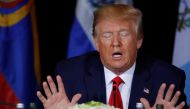 U.S. President Donald Trump addresses a multilateral meeting with Western Hemisphere leaders about Venezuela during the 74th session of the United Nations General Assembly (UNGA) at U.N. headquarters in New York City, New York, U.S., September 25, 2019. R